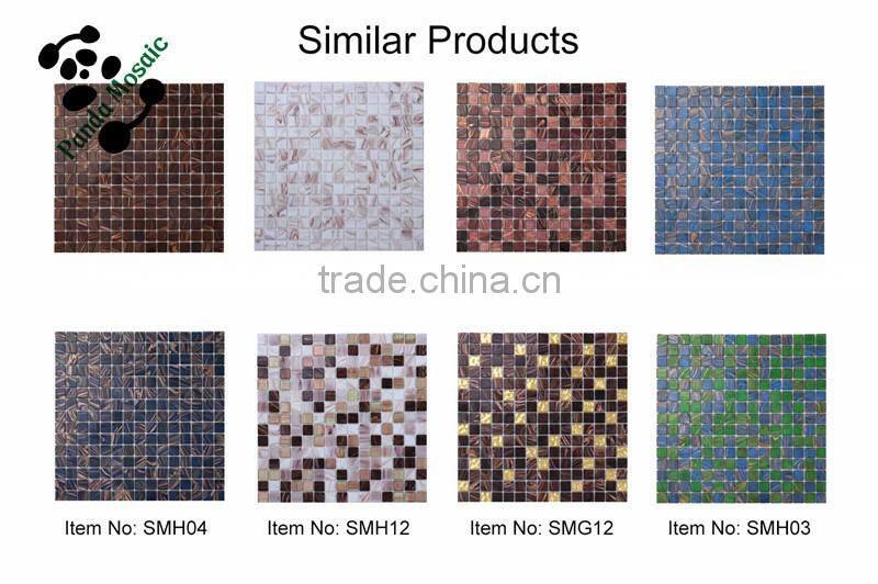 SMH06 Kitchen wall tiling Beautiful mosaic patterns Gold line wall mosaic
