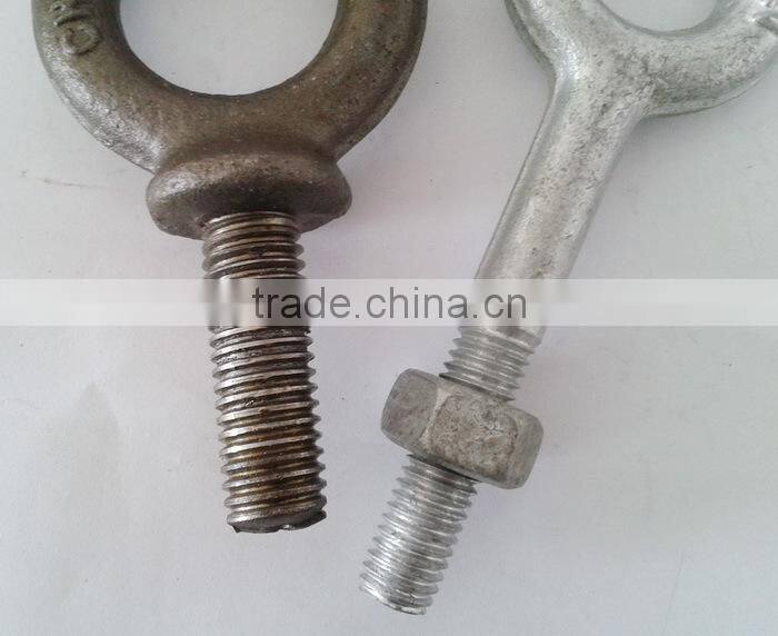 Fastener U.S.type eye bolt and nut, steel lifting eye bolts