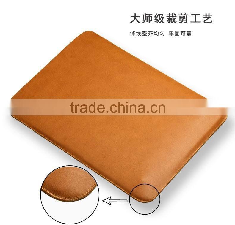 Hot Leather Laptop Sleeve Case For MacBook Air 11",AIR 13",Retina 12,13.3,15.4 inch,Case For Laptop Bag