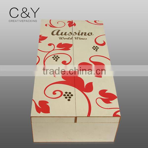 2 bottle gift wooden wine box
