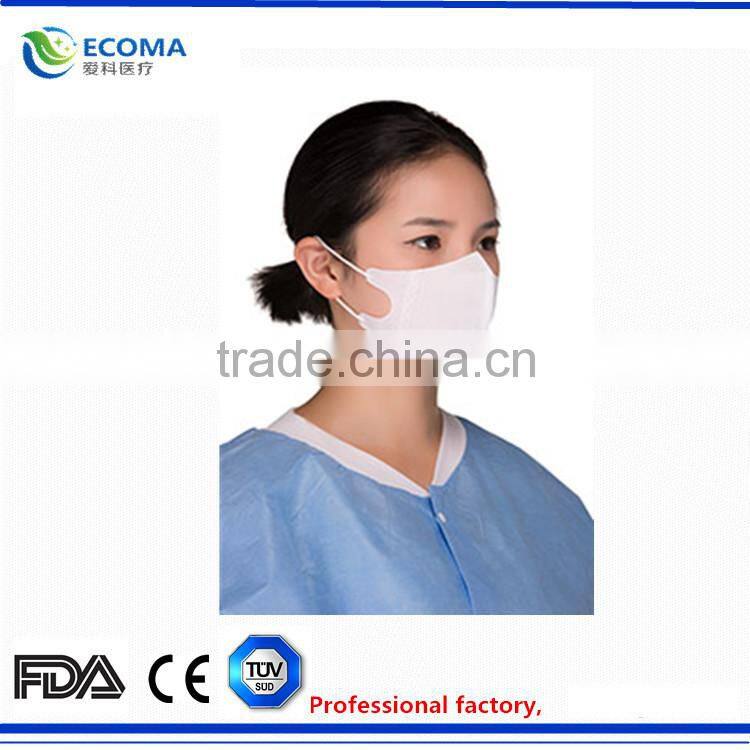 disposable nonwoven surgical 3ply white face mask , solid face mask wholesale in China