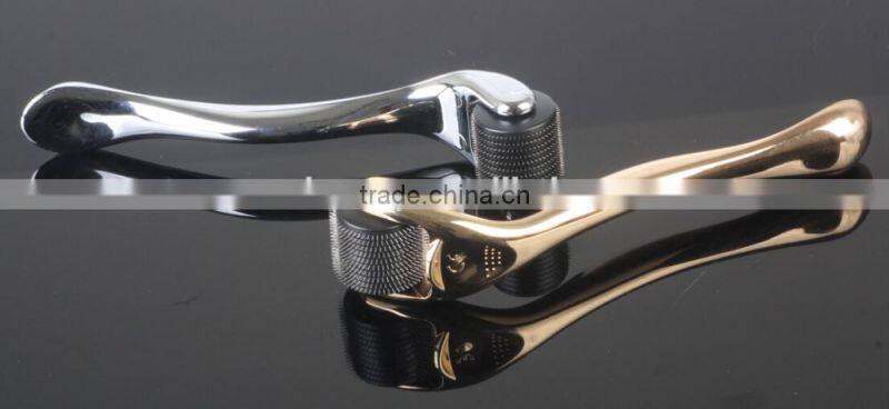 Favorable price 540 needles skin roller,derma roller with Sliver/golden handle -L015