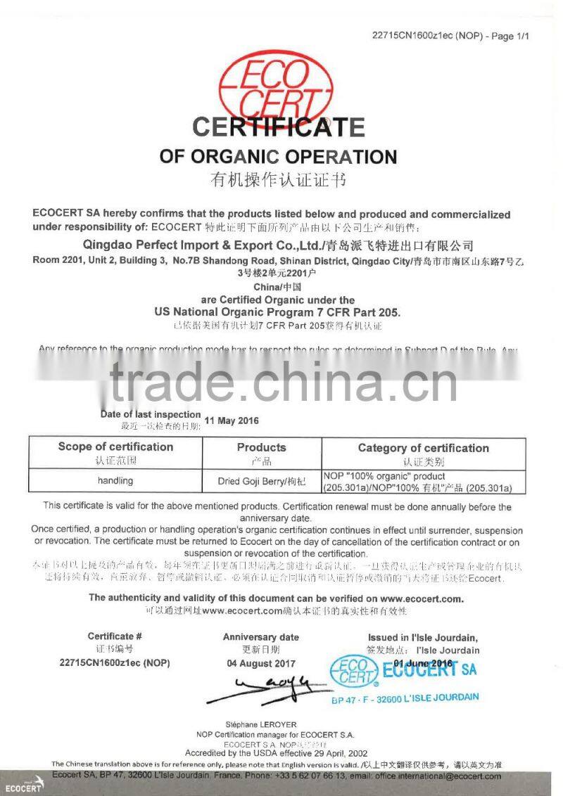 goji berry LYCIUM BARBARUM