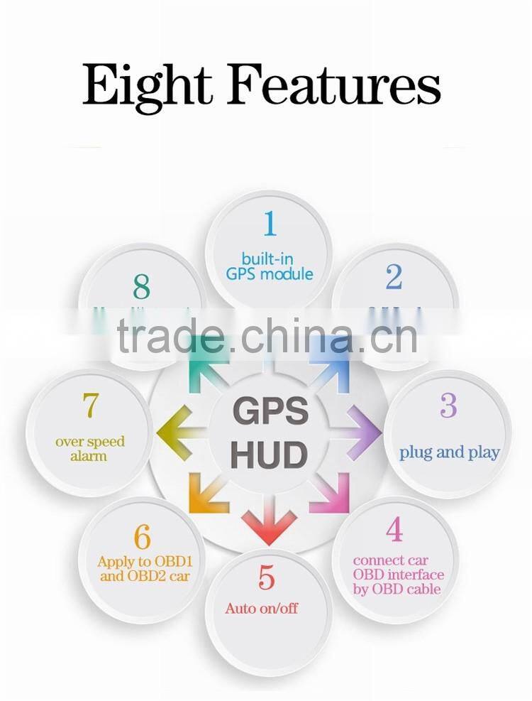 A3 3.5 inch GPS car HUD head up display windshield projection GPS