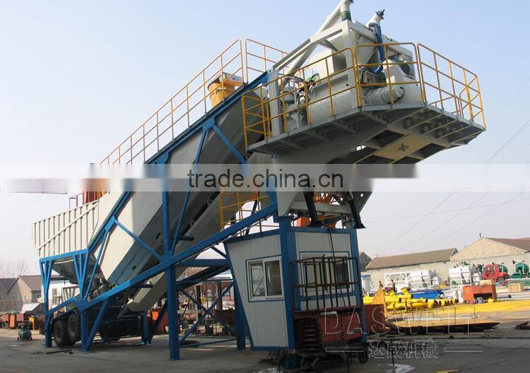 China low price ready mobile concrete batching and mixing plant price