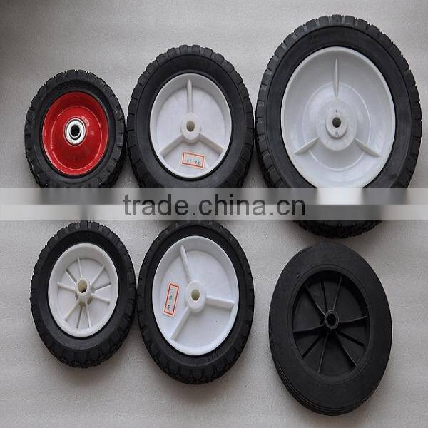 6 inch steel rim solid rubber tire solid rubber wheel