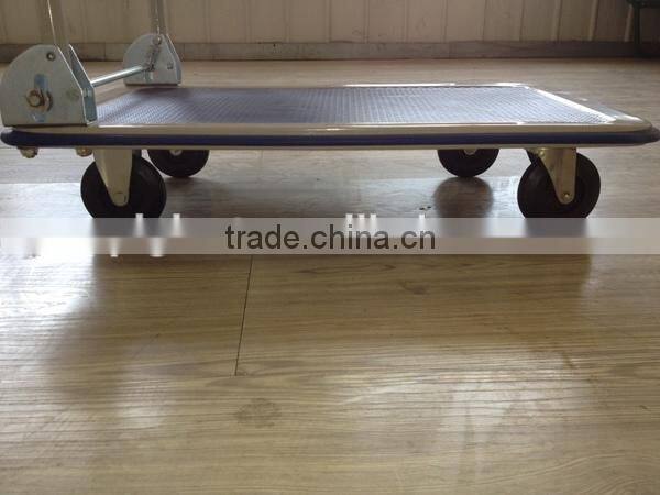 Foldable Industrial Rolling Warehouse Logistics Trolley With 4 Wheel