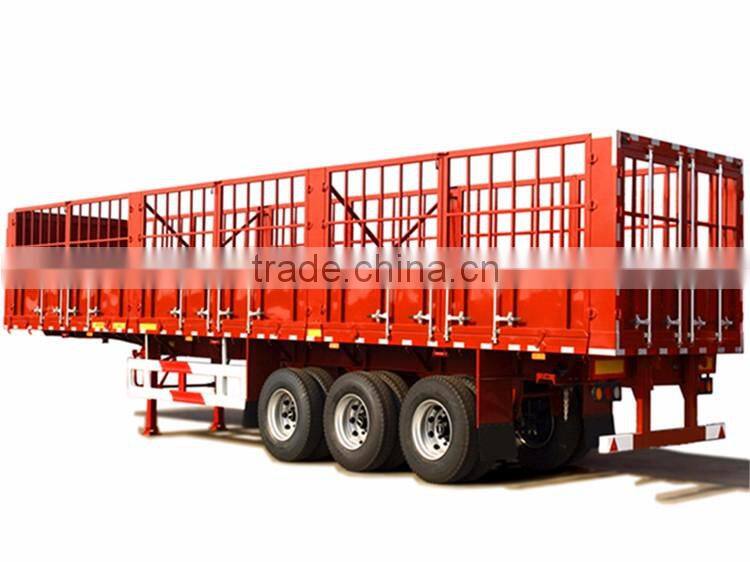 fence wall side open cargo truck trailer for sale