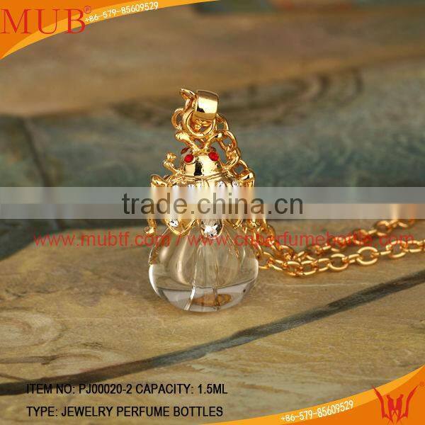 Ladybird Shape Jewelry Pendant Glass Perfume bottle jewelry