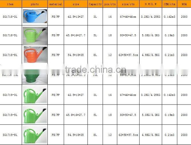 plastic garden flower watering can