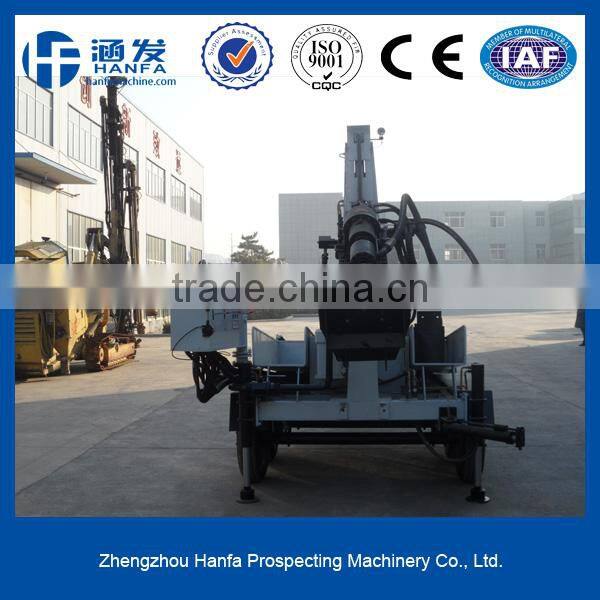 Multi-function wheel type hydraulic rotary drilling rig HF150T