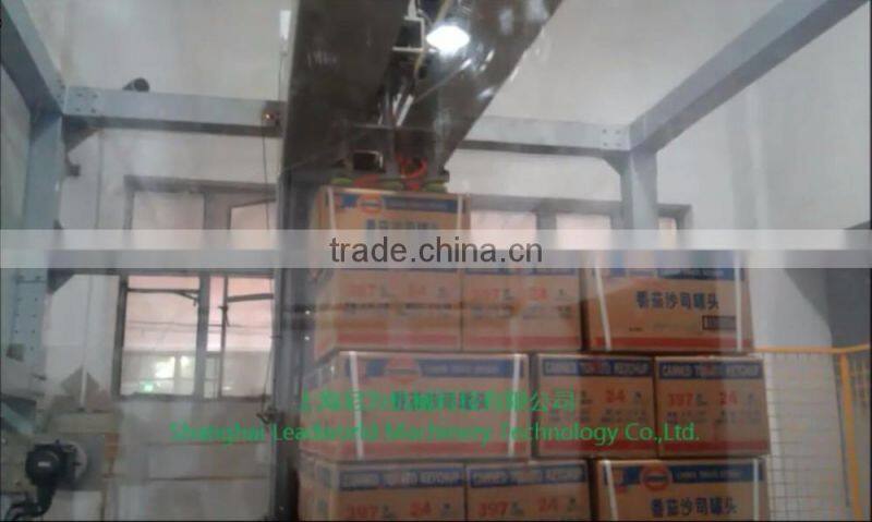 High level Automatic glass fruit canned jar carton palletizer machine