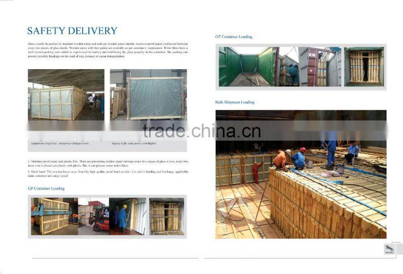 3-6mm Unframed etched Frameless Bathroom Mirror