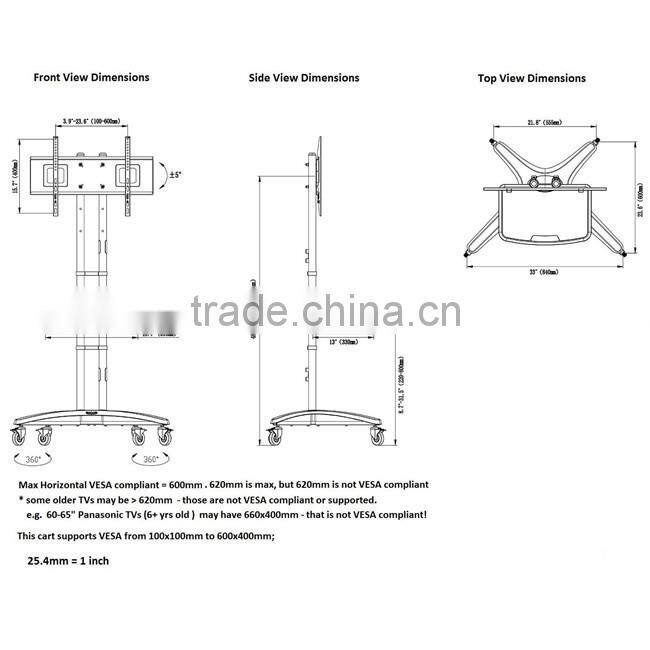 LCD LED TV Stand with Universal Mounting System Wrought Iron tv Stand