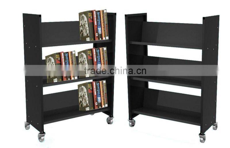 2 tiers floor standing newspaper magazine display rack