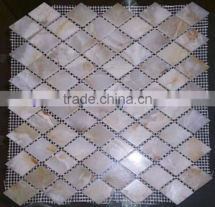 Best selling Pure Natural WHITE ONYX MOSAIC TILES COLLECTIONS