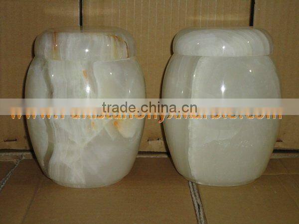 WHOLSALE 2017 NATURAL 2017 New Items WHITE ONYX URNS