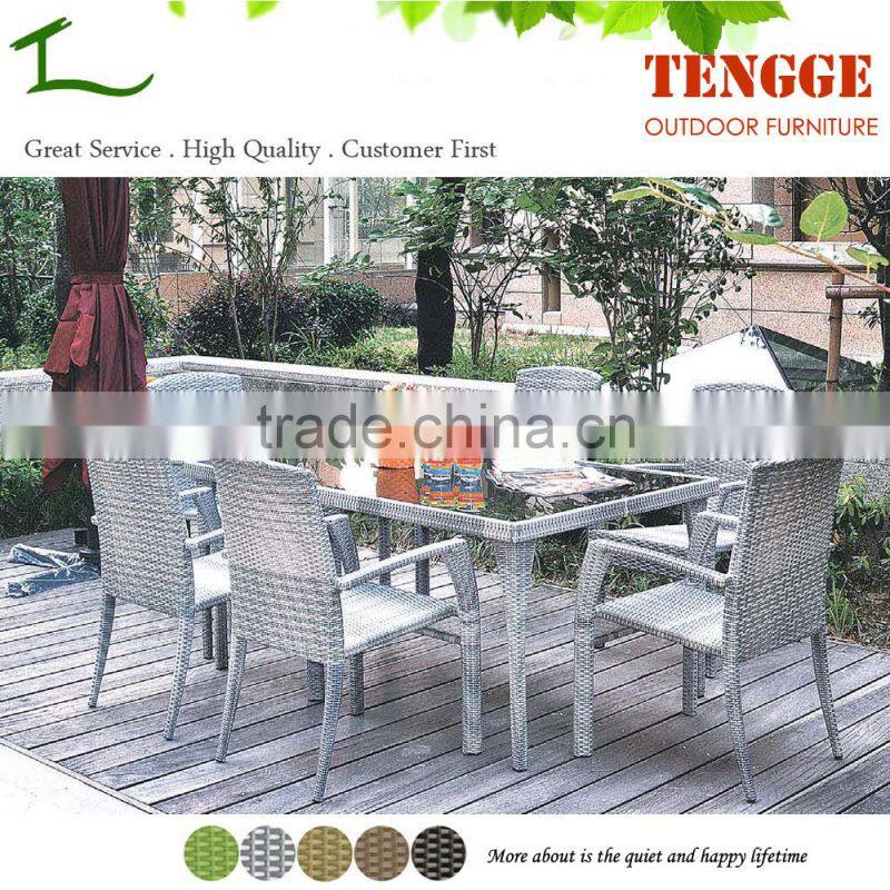6 Chairs and 1 Table Specific Outdoor Use Dining Set