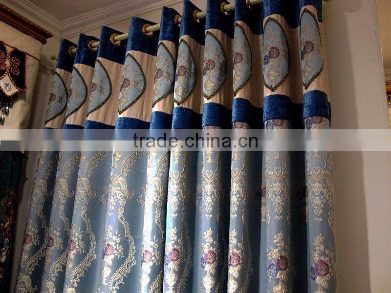 Made In China Luxury Embroidered Hotel Curtains/European Style Living Room Blackout Curtain