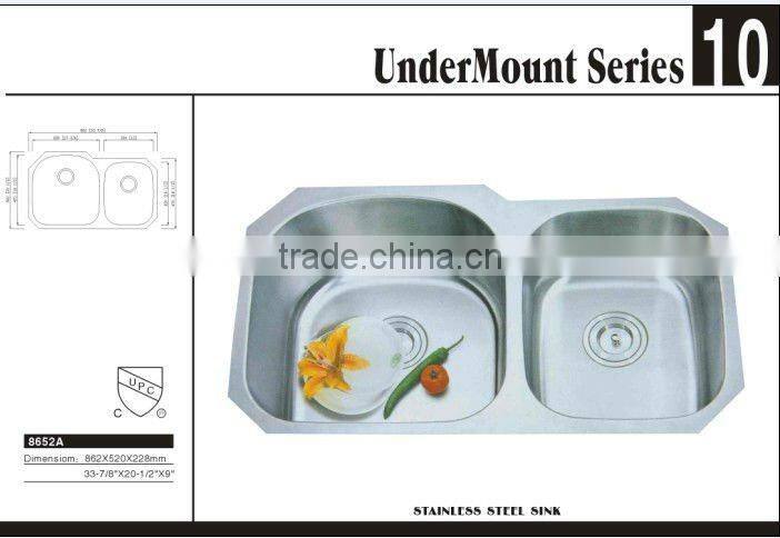 Undermount 304#Stainless steel Kitchen Sink
