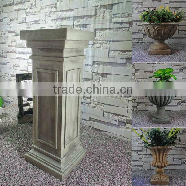 Polyresin Wedding Decoration Flower Stand With Pots Wedding Flower Pot