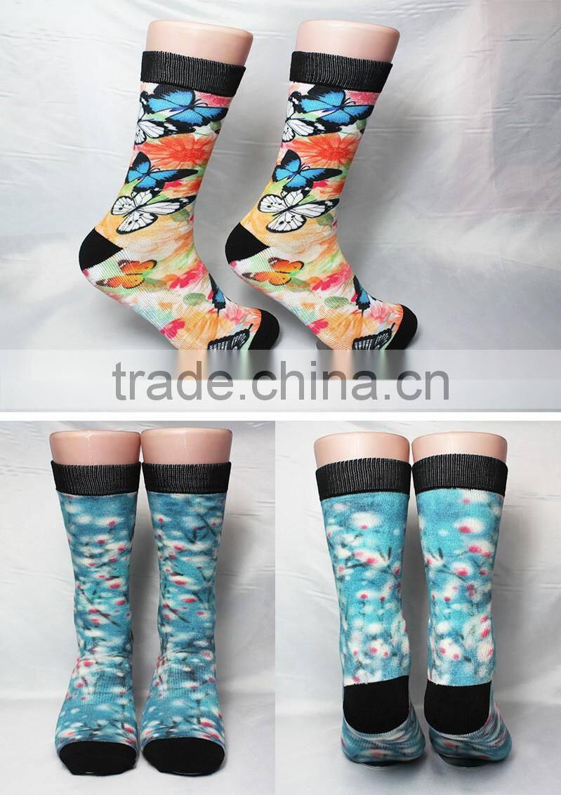 3D sublimation printing sock/adult 3d slipper socks