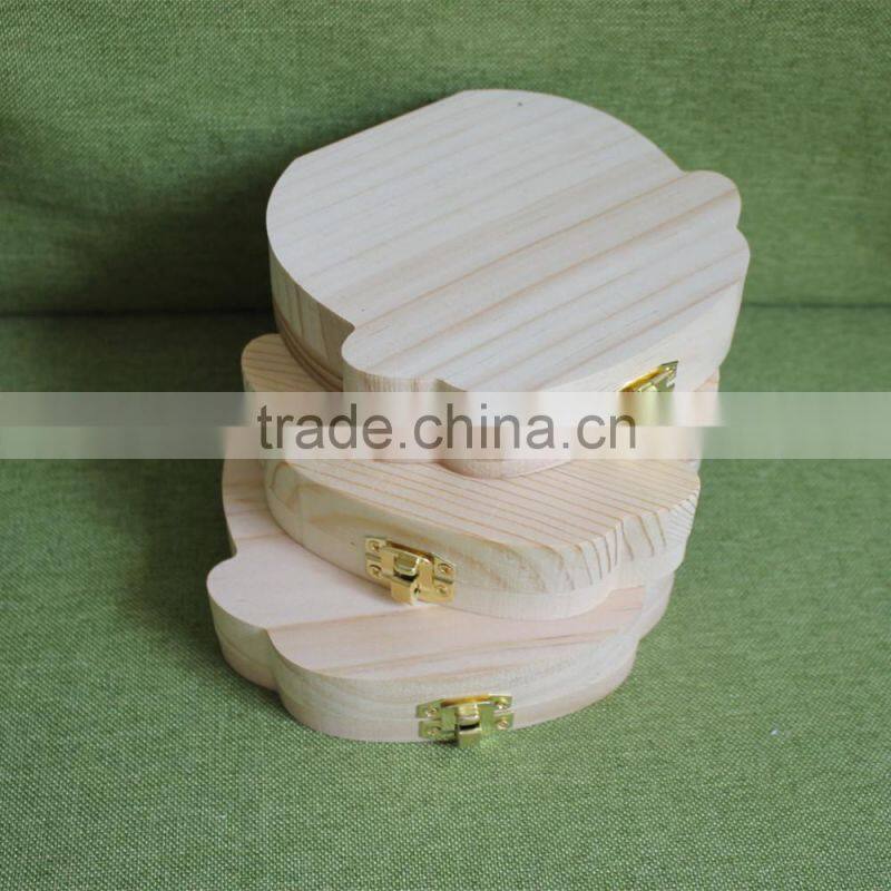 Unique christmas gifts Custom Children toy organizer storage Baby milk Teeth laser Wooden growth memory tooth gift packing box