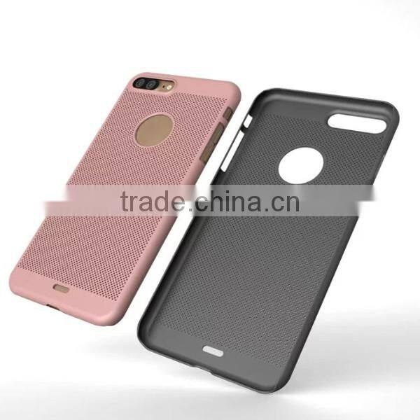 New fashion hollow cooling PC mobile phone case cover for iPhone7 7plus