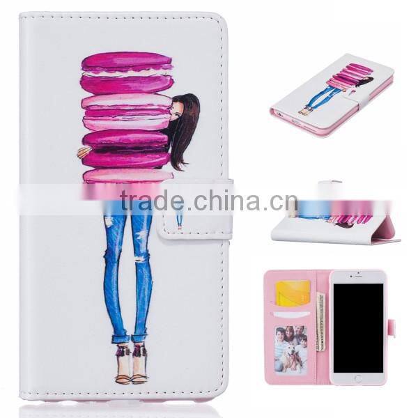 Universal Embossed PU Flip Stand Wallet Leather Mobile Phone Back Cover For iPhone 6 6S