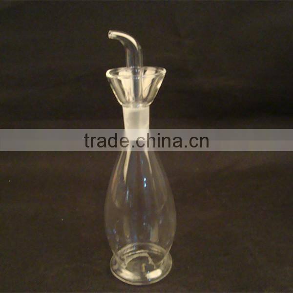 heat resistant glass vinegar bottle with dropper