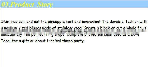 WS-PC01 New Easy Fruit Pineapple Corer Slicer Peeler Pineapple Cutter