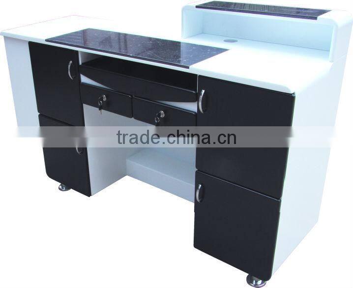 Nail salon reception desk Solid wood office table design receptionist table F-C30