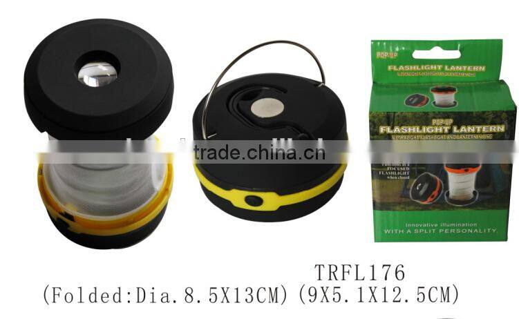 Telescopic hanging hook plastic LED lantern camping light