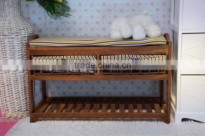 eco-friendly wooden shoe racks with drawers