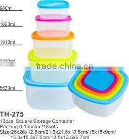 wholesale plastic clear square storage container with lid