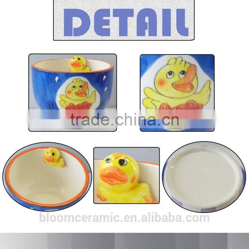 custom logo decal design ceramic bowl with animals inside