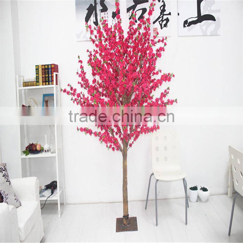 SJZJN 307 Mini Fake Pink Peach Tree for Home Decoration /Mini Bonsai Pink Peach Tree