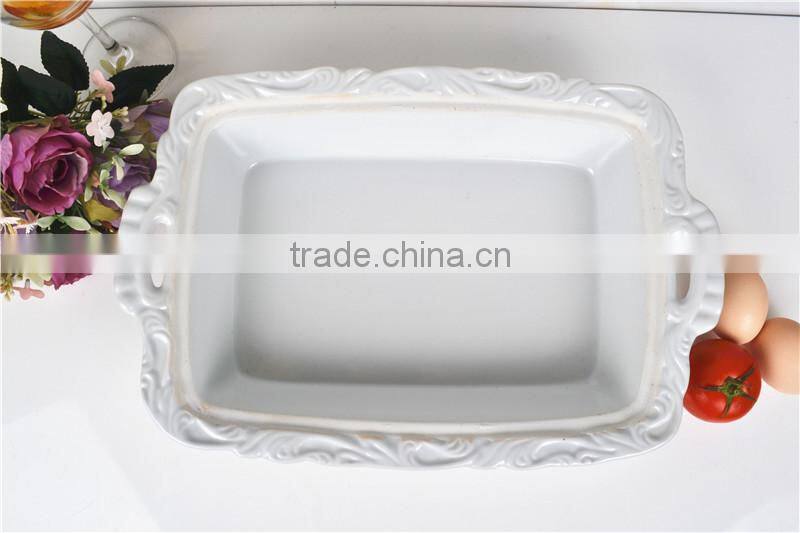 15.5" ceramic rectangular comal