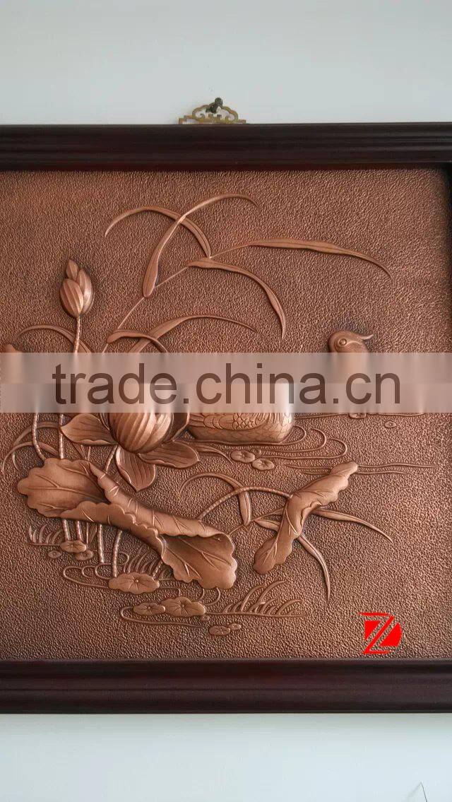3 d wall mandarin duck bronze relief