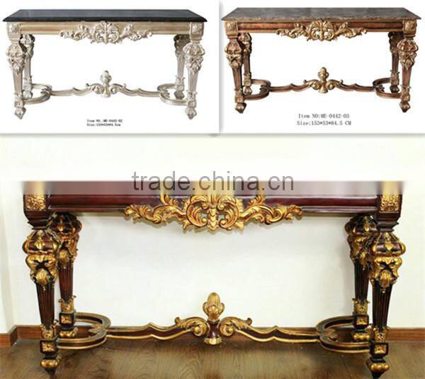 Reproduction Furniture Living Room Console Table and Mirror Set