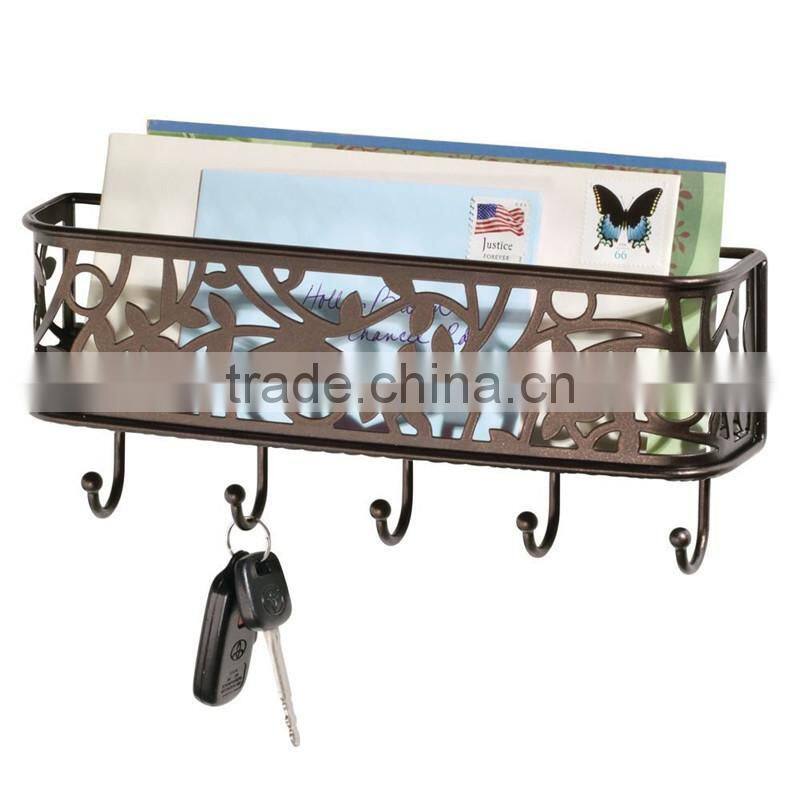 2017 Wholesale wall letter Holder, letter holder & key rack for Office, Kitchen-Wall Mount, Bronze