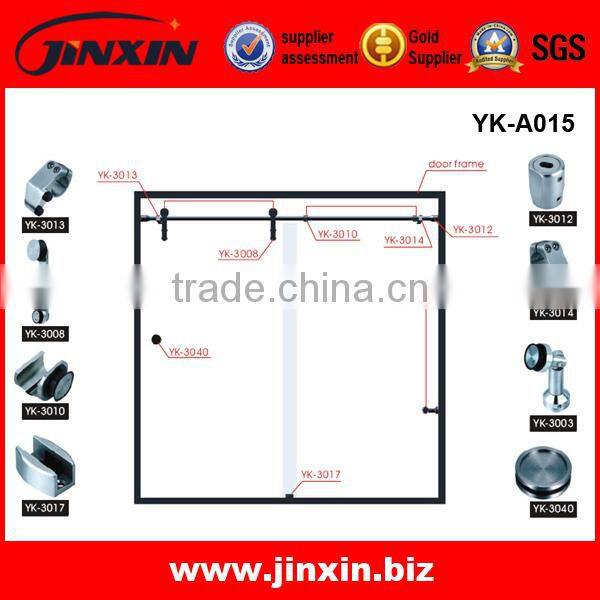 Simple Glass Sliding Door Bathroom Shower Cabin With Frameless Glass Hinges Bath Room