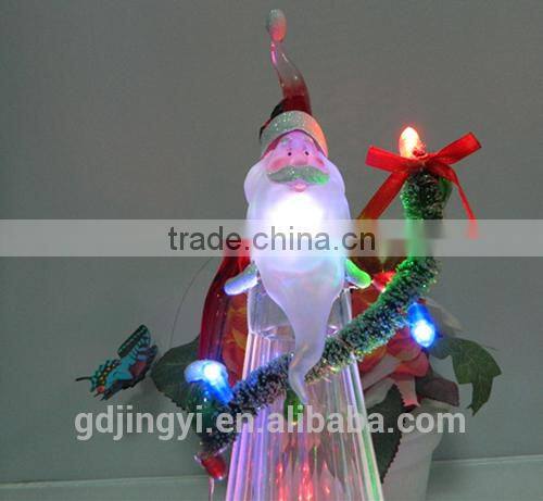 LED color changing Xmas decorations plastic Santa Claus hold led string lights