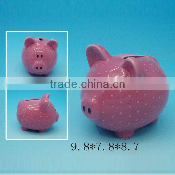 Factory price pig shape ceramic money bank,piggy bank wholesale
