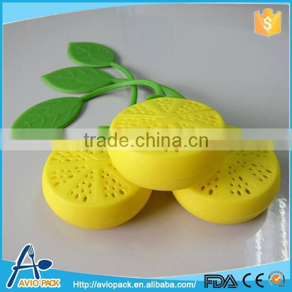 Food grade silicone tea filter lemon shaped tea filter