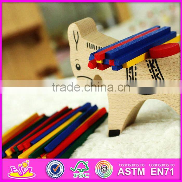 2016 new design baby wooden donkey toy, top fashion kids wooden donkey toy, educational children wooden donkey toy W01B028