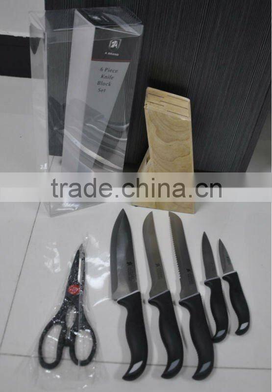 best price knives set with wooden block