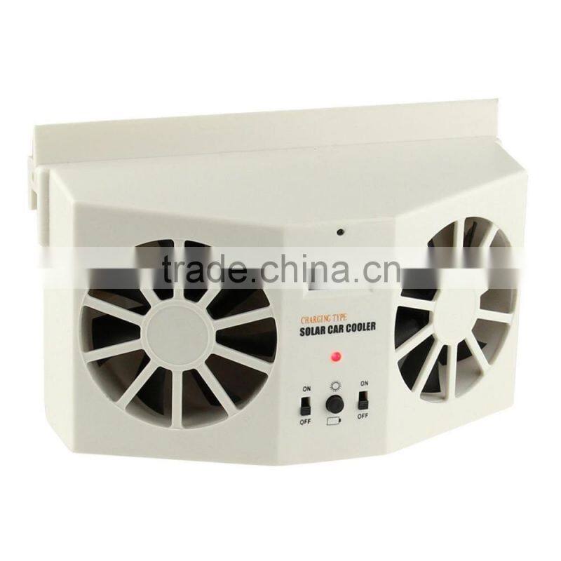 2017 hot Built-in Battery Rechargeable Solar Car Cooler Solar Powered Car Front / Rear Window Air Vent Cool Cooler Fan