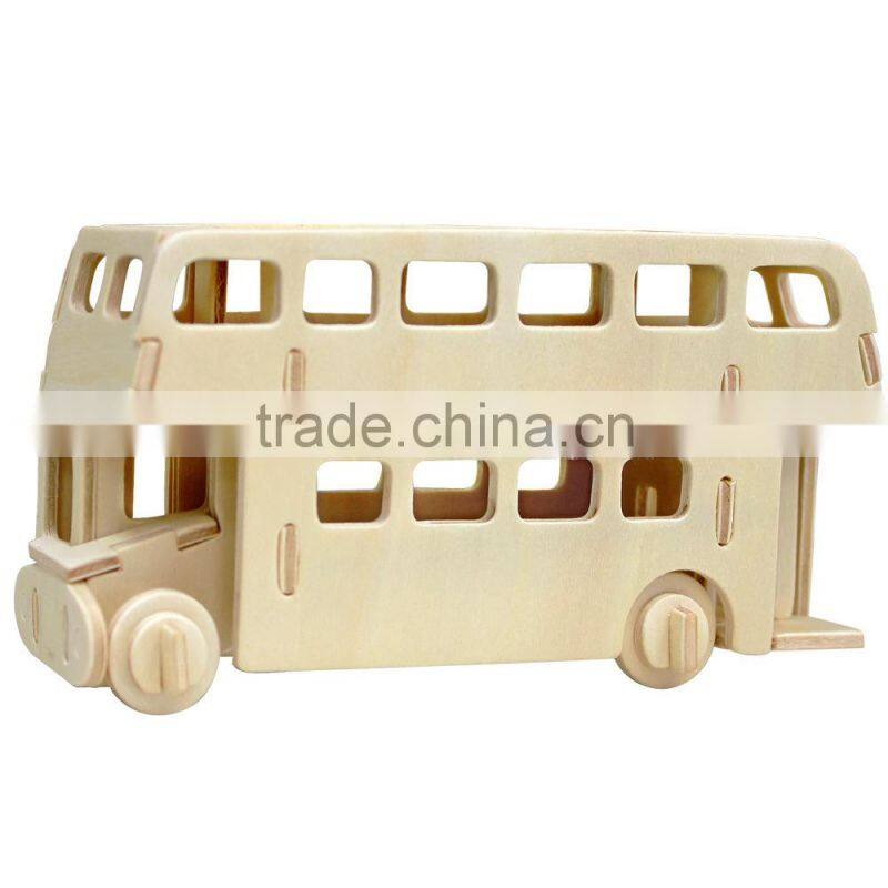 Children's wooden environmental 3d puzzle toys fancy small pussy fancy toy