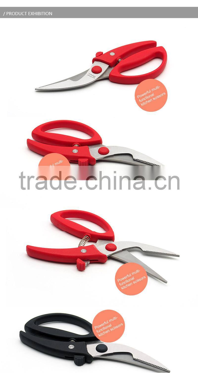 With thick stainless steel cut the steak Chickens, ducks bone cut large meat cut professional kitchen scissors FLGB lock